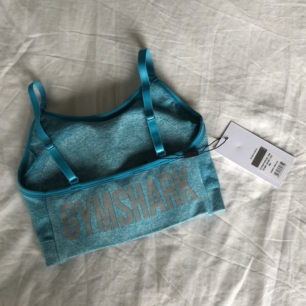 Flex strap pu sport bra - Teal Mark/Light Grey XS